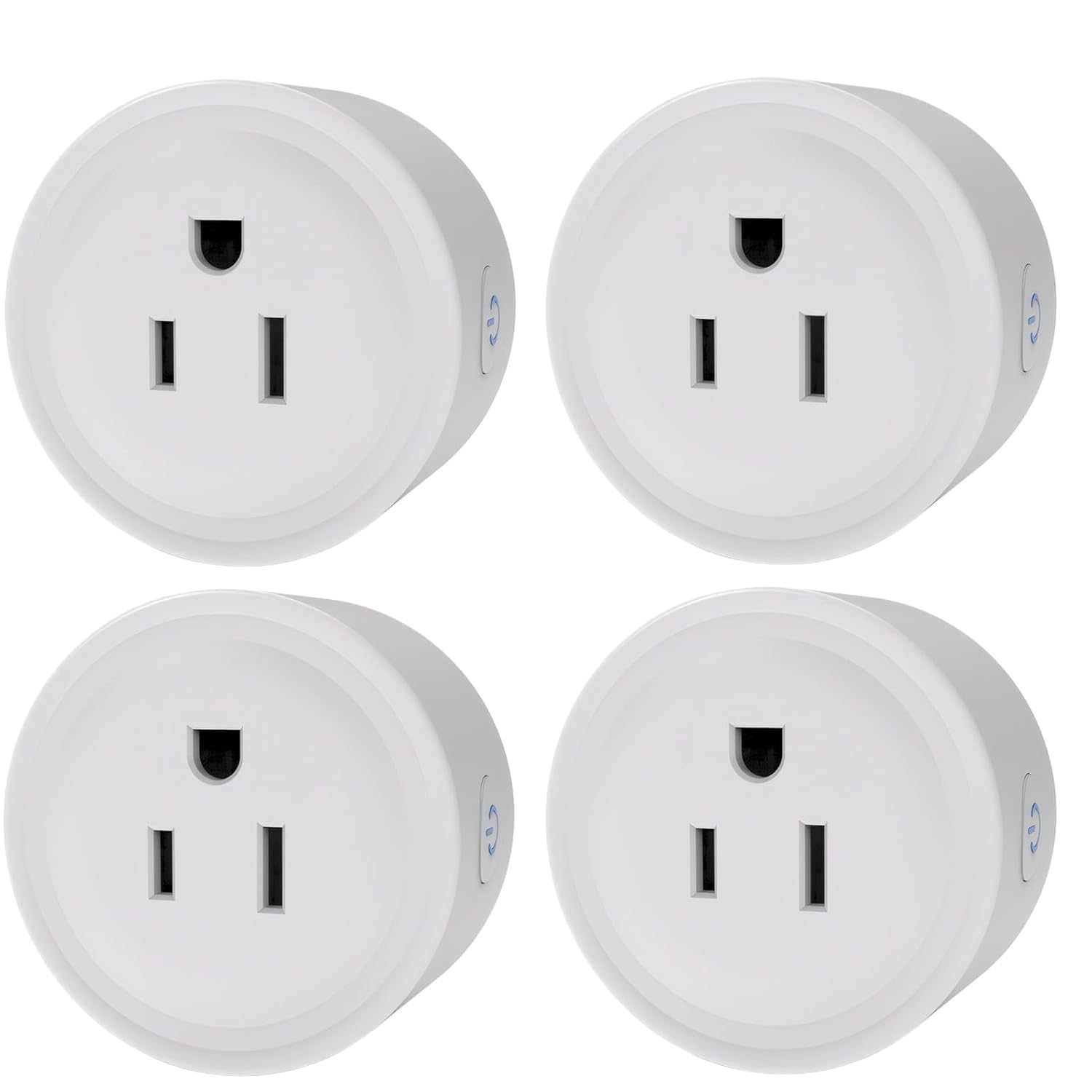 Mengshen 4 Pack WiFi Smart Plug Mini Outlet Socket with App Remote Control Timer Function Compatible with Alexa Google Home Smart Life 2.4GHz Only Wi-Fi Smart Socket for Home