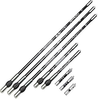 ZSHJGJR Archery Bow Stabilizer Balance Bar Rod System 3-30 Inch Carbon Fiber Stabilizer Damping Shock Absorber for Recurve Compound Bow (10inch, Grey)