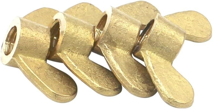 Wing nut, Hand Twist nut, Wing Nuts Brass Copper Material Hand Tight Cap(M12-2 PCS)