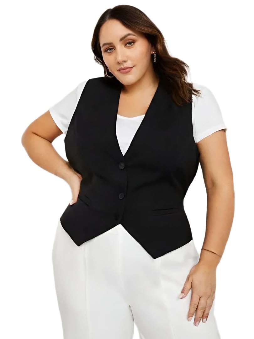 TIPTOP TRENDS Women's Black Waistcoat-Slim Fit Western Waistcoat for Women & Girls-picture-37