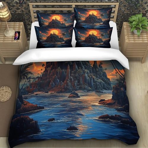 Parure de lit dragon fantastique 3D en microfibre 220x240cm