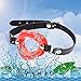 Open Mouth Gag,Female Sex Toy Mouth Gag Silicone Opening Gag Sex Toys Mouth Gags for Adult Play Opener Plug Bondage Leather Strap Lips Ring Open Gag for Couples Toys Mouth Gag Game (Red 1)
