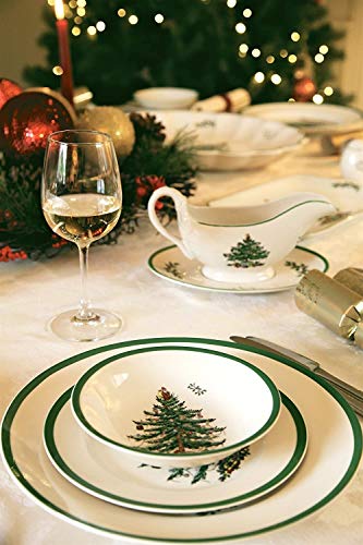 Portmeirion-Spode-Christmas-Tree-Dinner-Plates-set-of-4-Dinner-Plates-with-Christmas-Design-105-Inch-Christmas-Dinnerware-Made-of-Fine-Earthenware-Dishwasher-and-Microwave-Safe