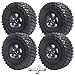 CrazyHobby RC Short Course Truck Wheels and Tires with Foam Inserts for 1/10 Traxxas Slash 4X4 2WD Losi Tenacity TT Baja Rey 22SCT HPI Redcat Blackout SC, Set of 4 (Style 2)