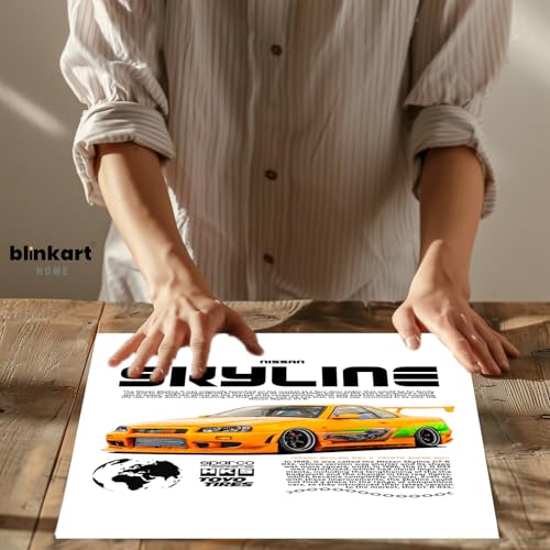 Image of BLINKART Nissan & Toyota Skyline & SupraCar Posters Sticker Gift Items for Boys Room Wall Decor || Comes with Double-Sided Tape|| Decoration Bedroom Living Room Office Studio Decor | 12x18 In (A3) - CAR-267