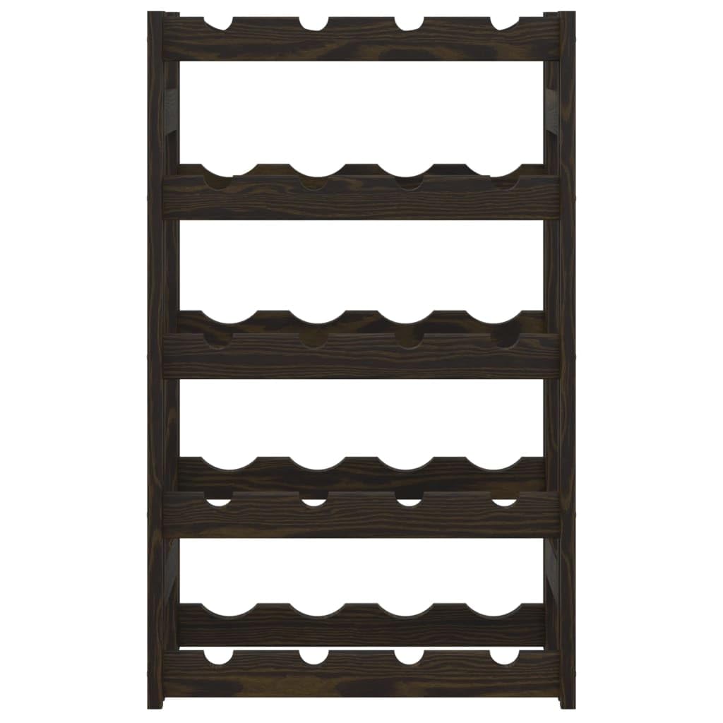 Botellero para 20 botellas negro de madera maciza de pino, botellero de vino, botellero de vino, decoración para el hogar, botellero de vino, mueble para decoración de muebles
