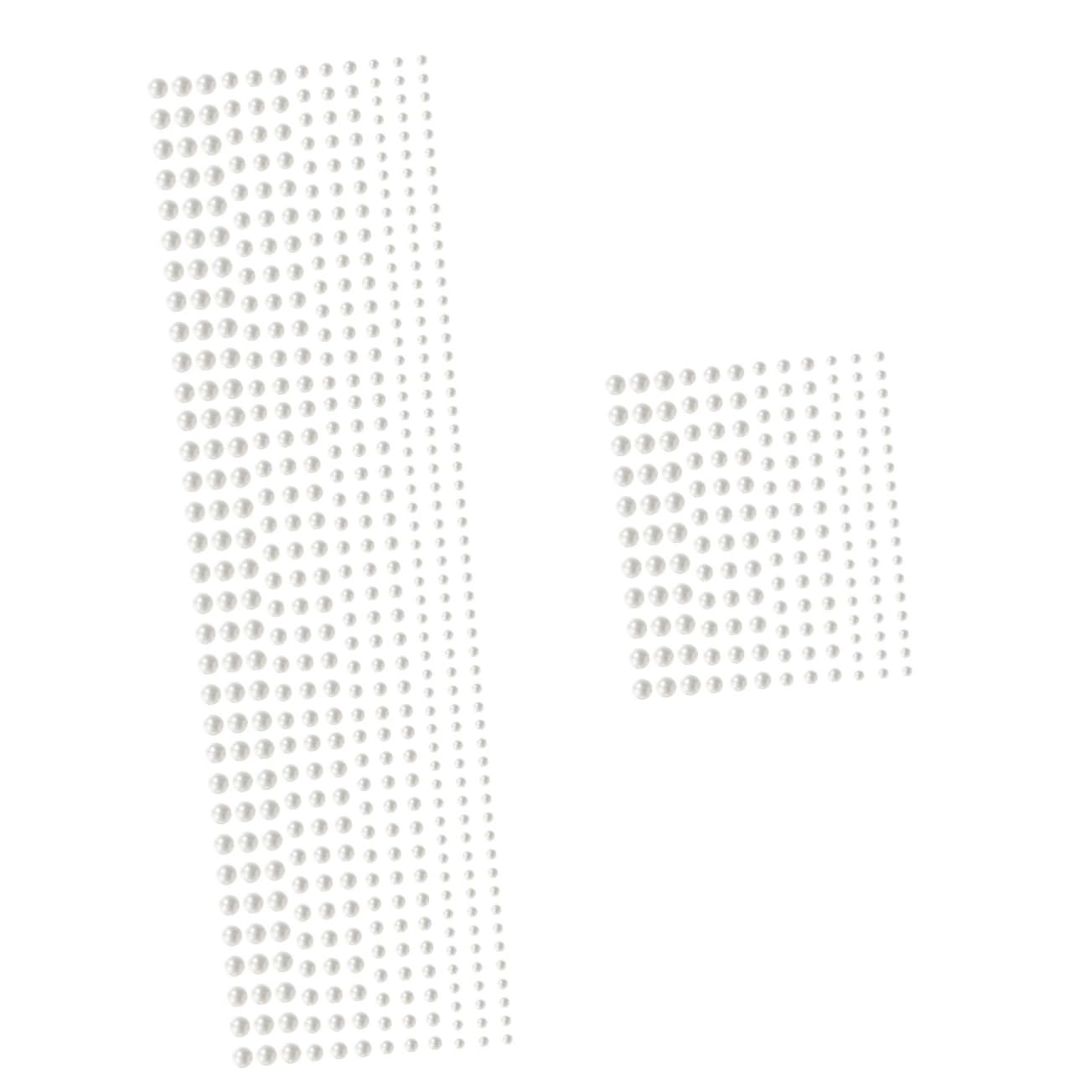 Autocollant de pierres précieuses visage perle pour maquillage de peau sans colle blanche