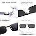 LUFF Polarized Unisex Clip on Sunglasses for Prescription Eyeglasses-Good Clip Style Sunglasses for Myopia Glasses Outdoor/Driving/Fishing (Black) …