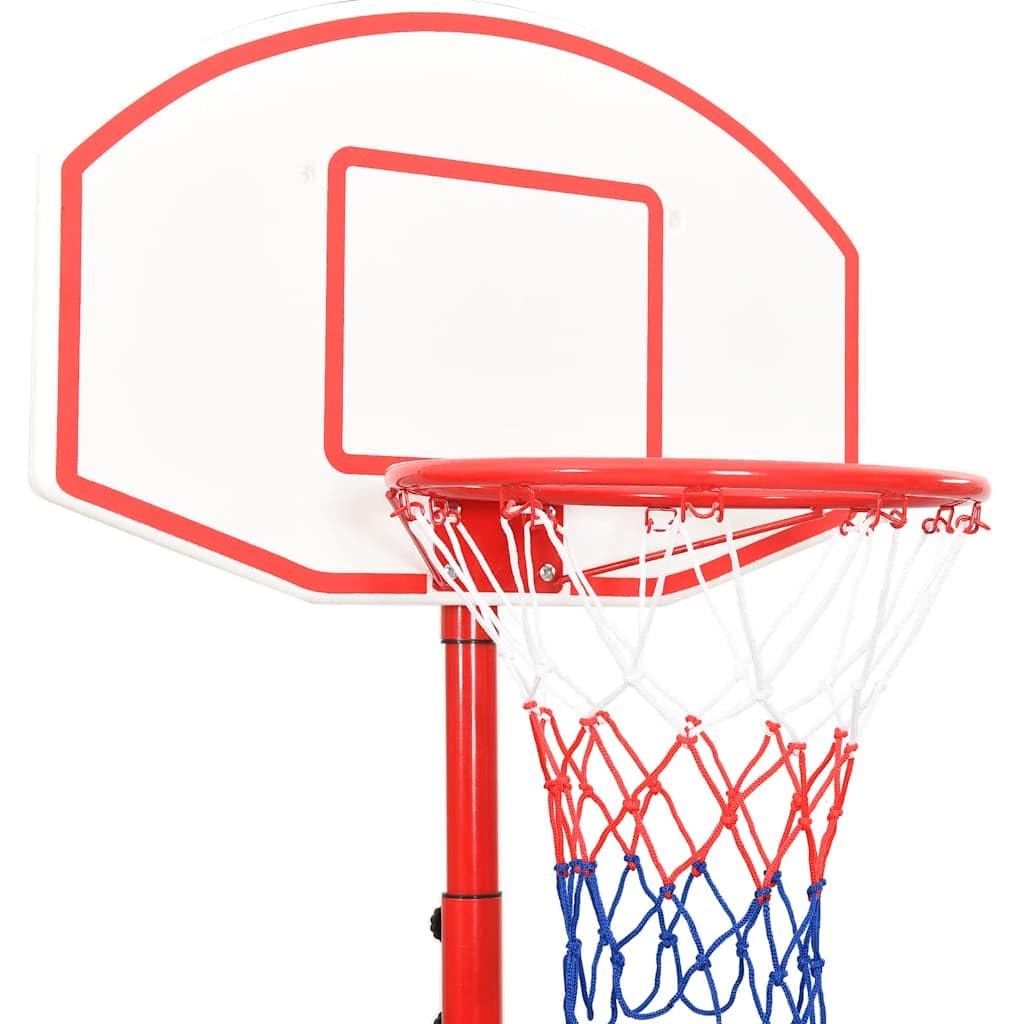 Tragbares Basketball-Set höhenverstellbar 200-236 cm mit Eisenring, 3-farbigem Netz, Ball und Pumpe freistehend für Indoor Outdoor Spiel und Training im Garten Zimmer