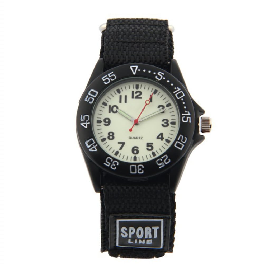 ele ELEOPTION Sport Watch for Men Women Analog Quartz Watch Luminous Military Nylon Strap Hook Loop Wrist Watch Unisex for Teenagers/Students/Adult