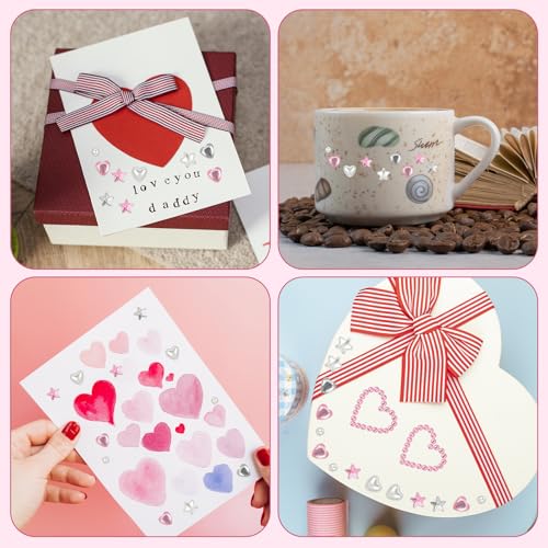 CIATBYYJ Lot de 4 feuilles de strass autocollants pour le visage, en forme d'étoile, multicolores, autocollants pour le visage, le maquillage des yeux, les ongles, le bricolage du corps – vue 4
