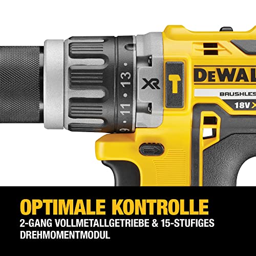 DEWALT Schroef en Klopboormachine 18V XR Brushless in TSTAK koffer (Inclusief 2x 2,0Ah accu's) DCD796D2-QW - Afbeelding 6
