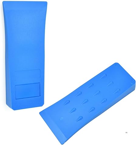 GARDENIX Cuña forestal de 2 piezas – Cuñas de plástico antideslizantes de alta calidad de 8 pulgadas con púas en color de señal azul, cuña de tala – extremadamente resistente a los golpes y a las