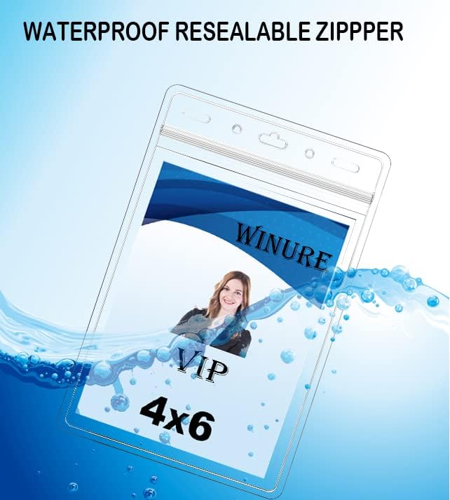 Miniatura 4 de Paquete de 10 portatarjetas extra grandes de 4 38 x 6 pulgadas para pasaporte e insignia, plástico transparente resistente de 4 x 6 pulgadas,