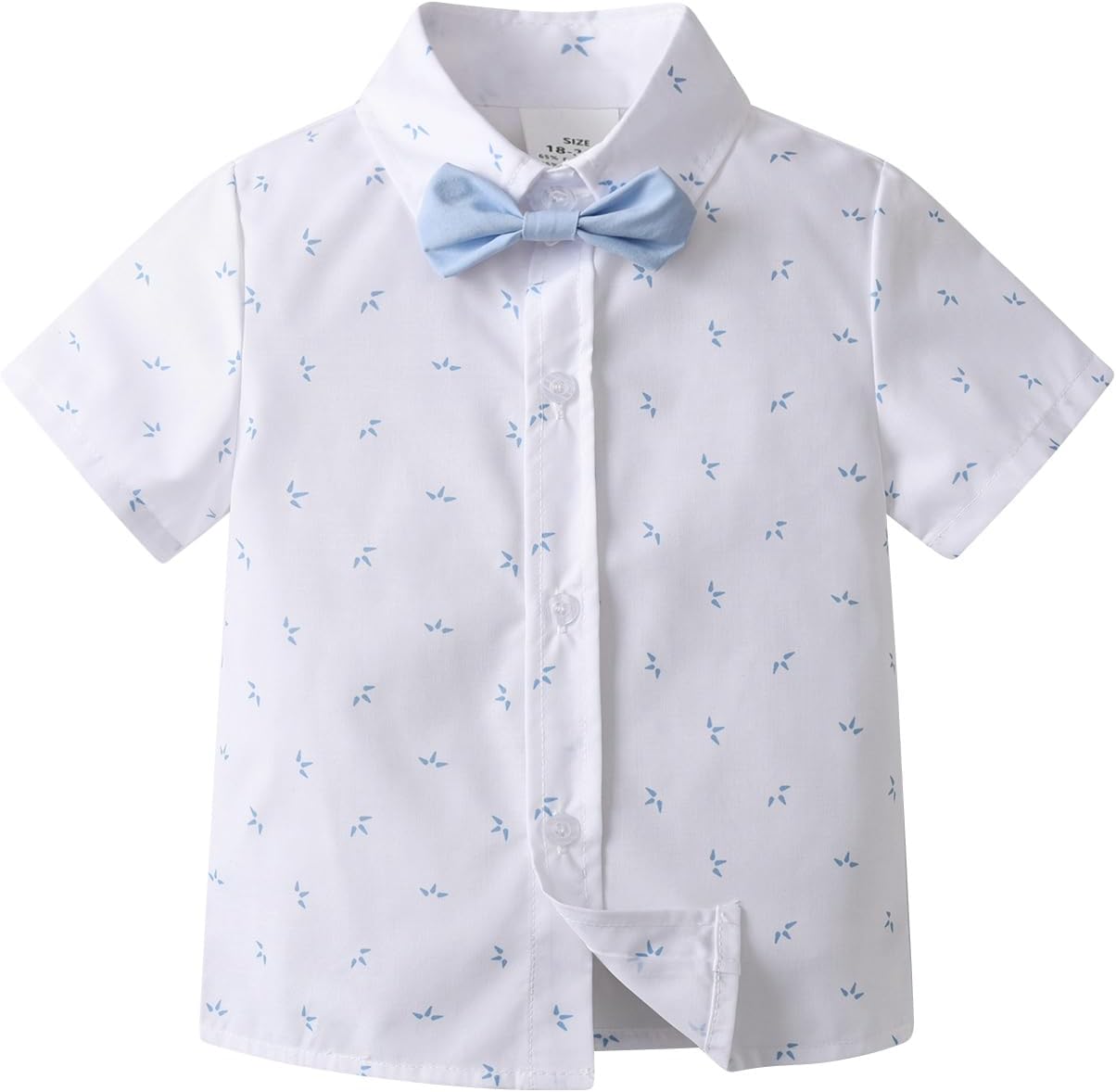 Baby Boys Shorts Sets, Infant Shirt+Shorts+Bow Tie+Suspenders,Toddler Gentleman Outfits Suits - Image 4