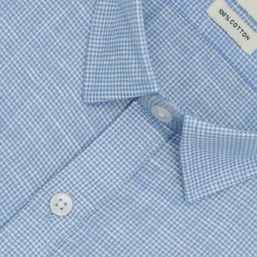 Image of GHPC 100% Cotton Pin Checked Full Sleeves Regular Fit Shirt for Man