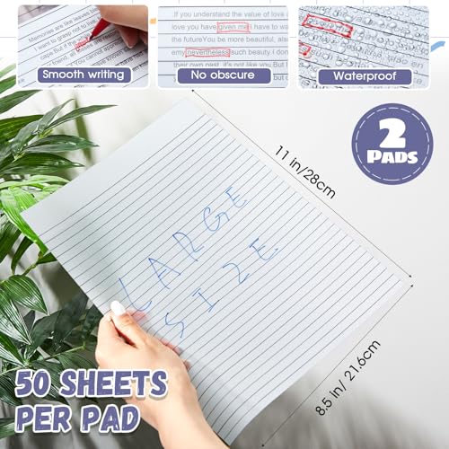 Notes adhésives transparentes étanches et lignées pour une écriture propre