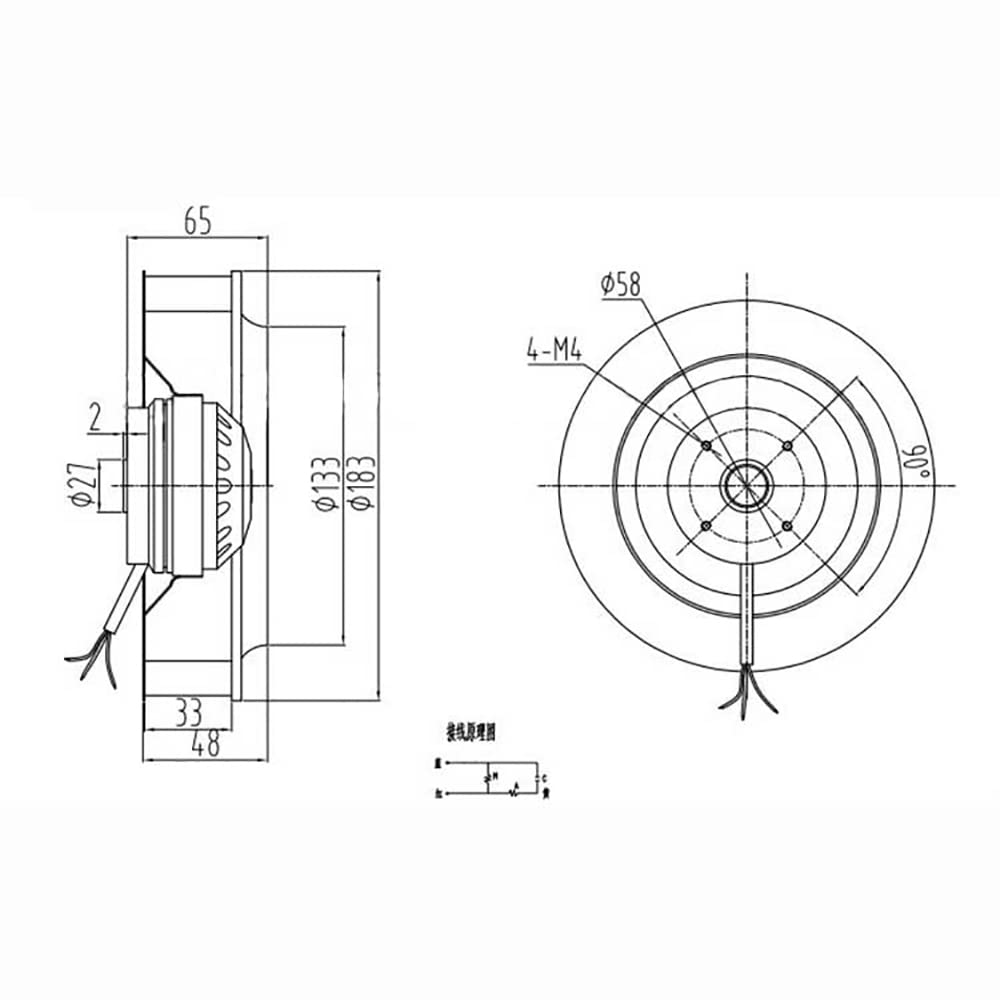 Ventilador Centrífugo de Turbina Vortex 180FLW2, Ventilador Purificador de Aire Para Tubería, Ventilador Industrial, Ventilador Turbo Para Máquina de Impresión