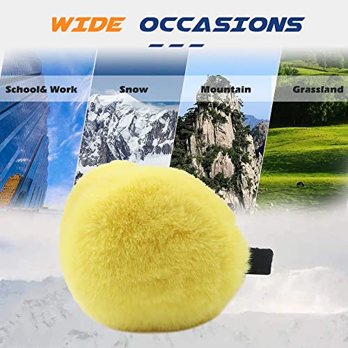 Peecabe Winter Women Earmuffs Faux Fur Girls Ear Muffs Warm Unisex Kids Ear Covers Foldable Outdoor Boys Ear Warmers For Women (Yellow) #TOP4
