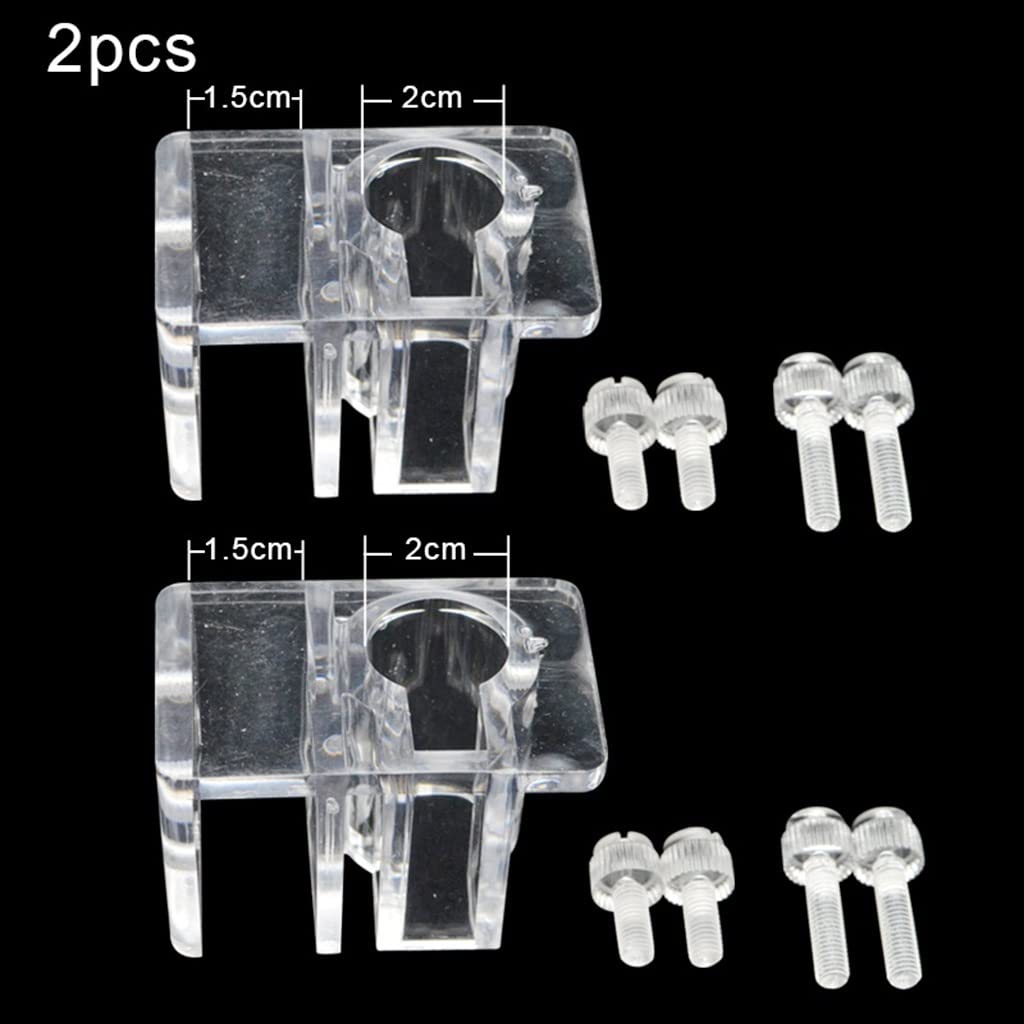 Juego de tubos de lirio for acuario, espumadera acrílica de entrada y salida for peceras, mejora el flujo de agua y el crecimiento de las plantas, 1 unidad(Pipe Holder 2pcs17mm)