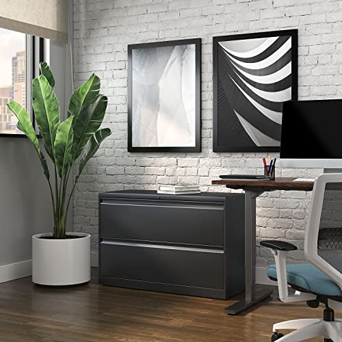 Lorell 2-Drawer Lateral File, Charcoal, 42 By 18-5/8 By 28-1/8-Inch #TOP1