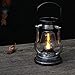 Ruitutedianzi 2X Retro Solar Hanging Candle Light LEDs Oil Lamp Flickering Flameless Solar Lantern Outdoor Garden Yard Lighting-Gold