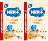 Nestlé Nestle Papilla 8 Cereales con Miel, 725 g (Paquete de 2)