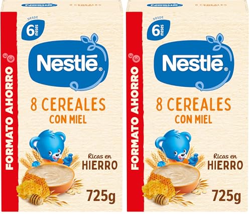 Nestlé Nestle Papilla 8 Cereales con Miel, 725 g (Paquete de 2)