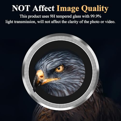 Image of Skinomi Camera Lens Protector Compatible with Samsung Galaxy S25 5G [Anti-Scratch] Premium Tempered Glass Film Aluminum Alloy Lens Ring Cover- Silver