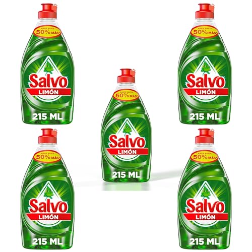 SALVO Limón Liquid Dish Soap, 215ml, 5 Pack