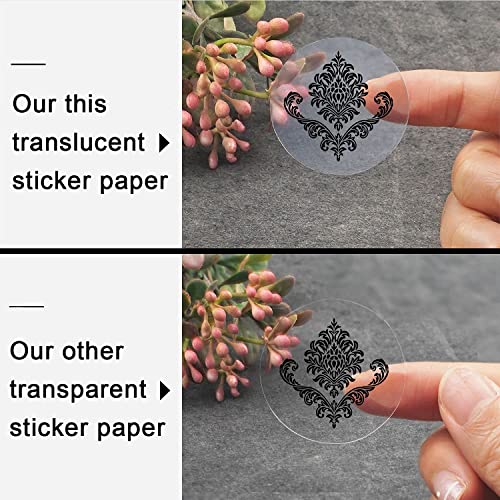 Printable Sticker Paper For Your Inkjet Printer - 8.5 X 11 Inches 20 Sheets Translucent Premium Waterproof Sticker Paper - Dries Quickly And Holds Ink Beautifully #TOP5
