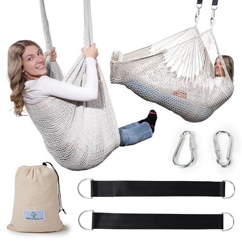 Abby & Noah Hand Woven Sensory Swing for Kids &...