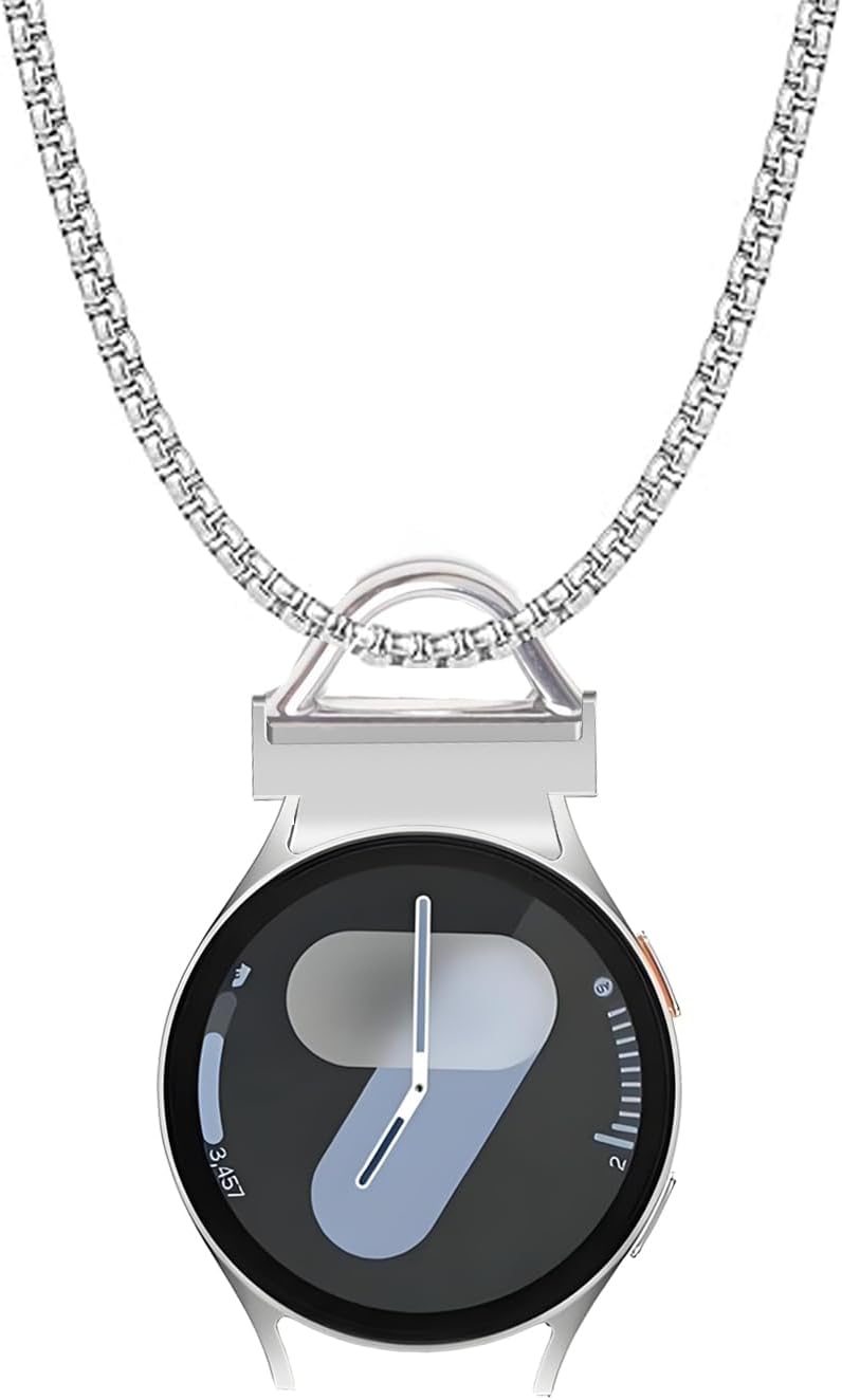 Necklace Strap for Samsung Galaxy Watch 7 Band 40mm 44mm,No Gap Necklace Pendant for Galaxy Watch 6 5 4 FE Band 40mm 44mm/Galaxy Watch 6/4 Classic 47mm 43mm 46mm 42mm/Watch 5 pro 45mm Watch Fob Women Men