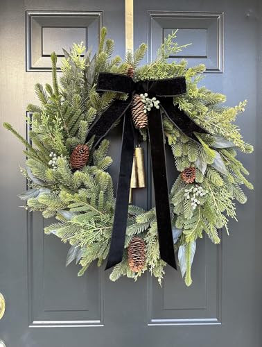 Couronne pour Noël résistante aux intempéries qui ne perd pas ses aiguilles