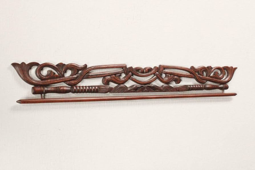 インドネシア木製バティックチャンプ Ａ インドネシア木製バティックチャンプ A