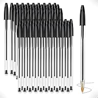 100 Pack Black Ballpoint Pens – Medium Point Smooth Writing Biro Pens with Quick-Dry Black Ink – Comfortable Grip, Smudge-Free – Bulk Multipack for Office, School, Students, Home & Stationery Supplies