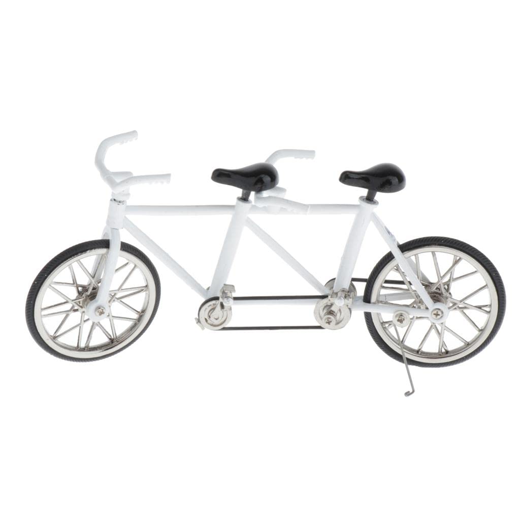 Tandem Model for Kids, Miniature Bike for Home and Office Display - Color Options Available, White