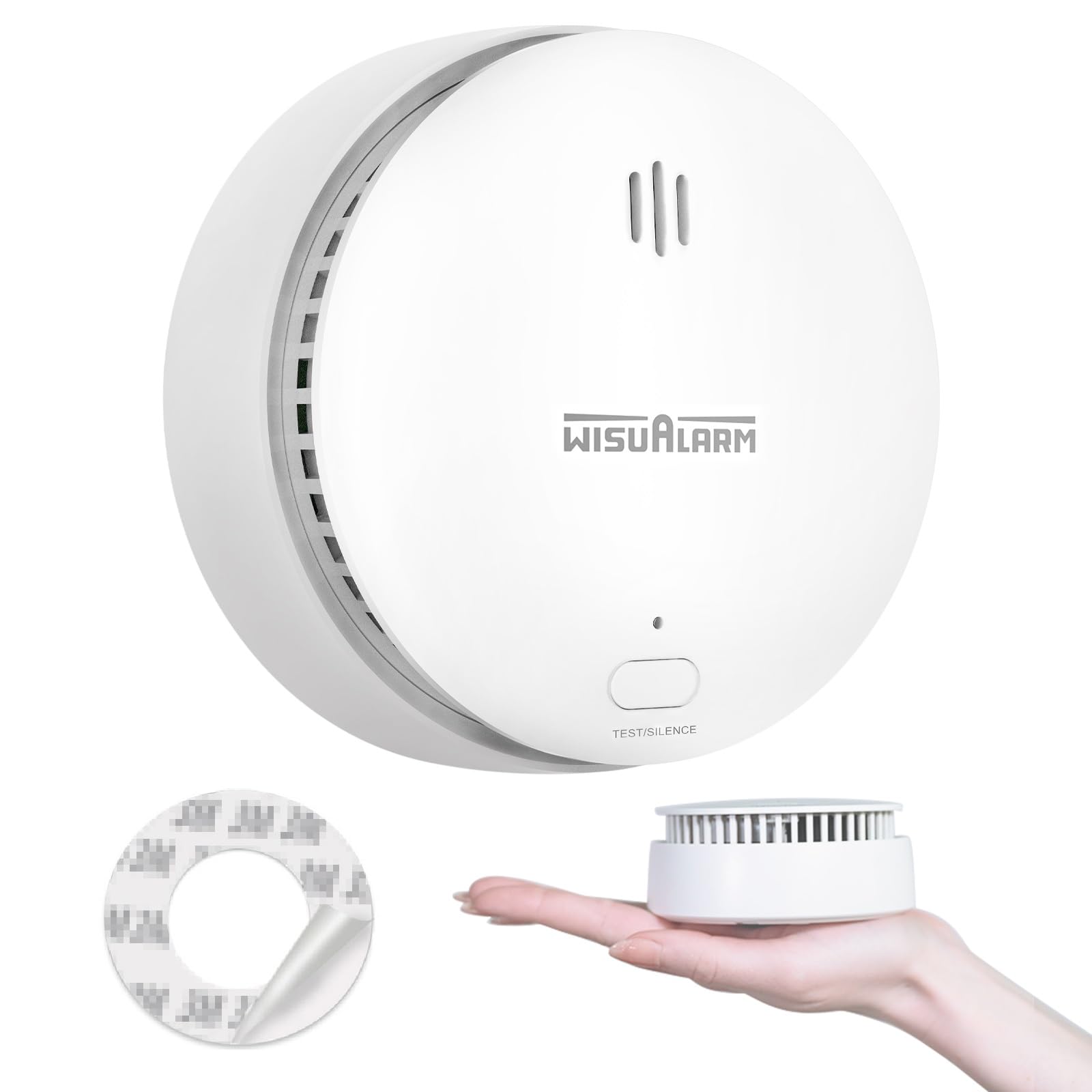 Smoke Alarms for Home, 10 Years Sealed Battery Smoke alarm, Fire alarm, Smoke Detector with Silence/Test Button, Conforms to EN 14604 Standard (1 pcs Sealed Battery)
