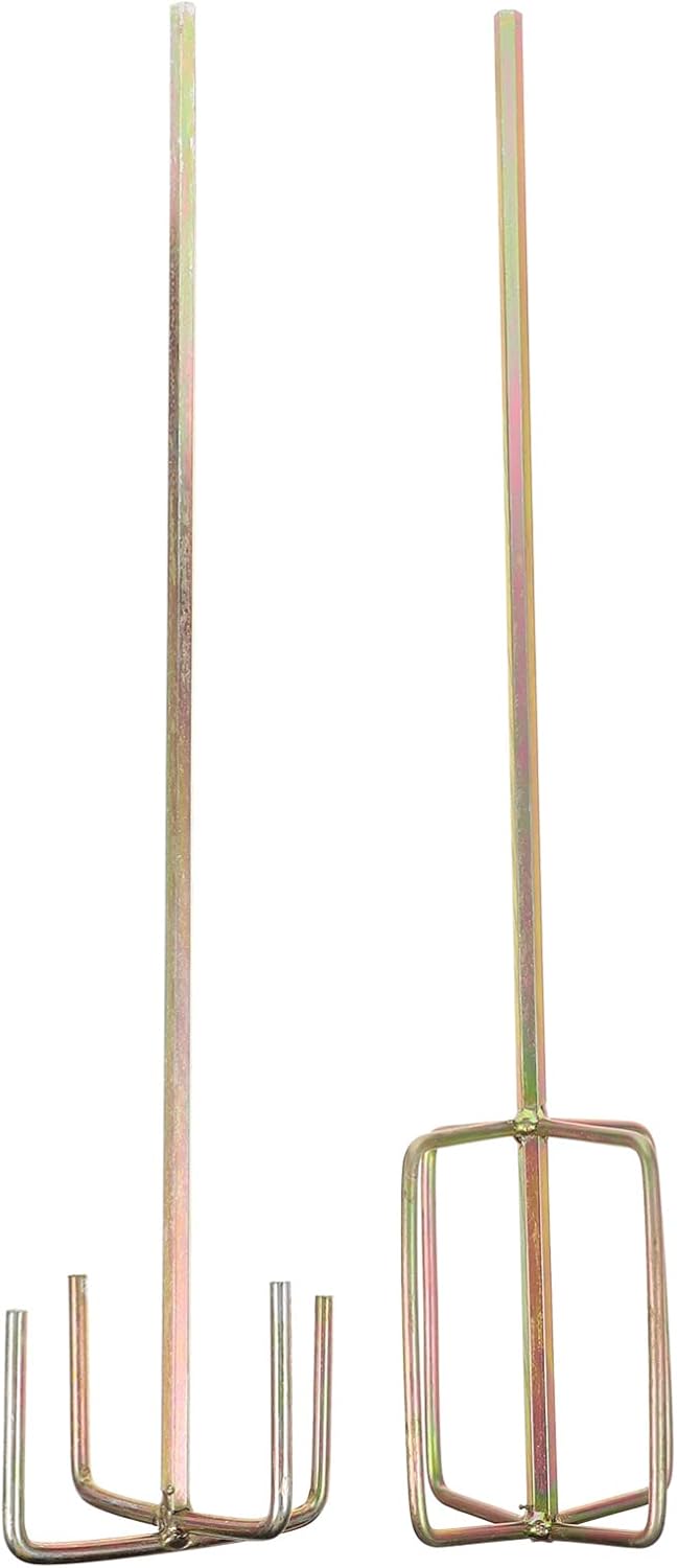 Generic 2pcs Electric Drill Stirring Rods Paint and Mud Mixer Hexagonal Head Drill Mixer Tool