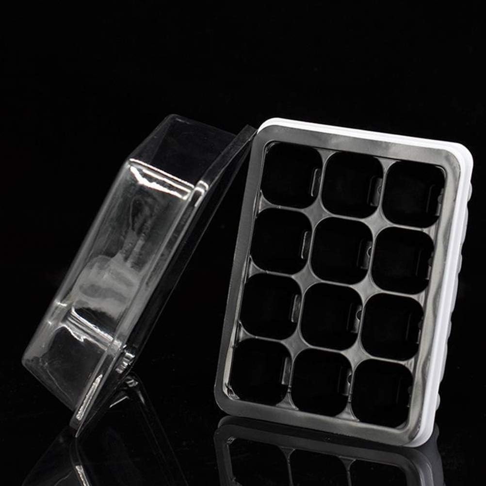 WWahuayuan Seedling Starter Trays Seed Starter Peat Pots Plant Flower Grow Starting Germination Kit Seeds Grow Box Case with Humidity Dome and Base,144 Cells,12 Trays,12-Cell Per Tray