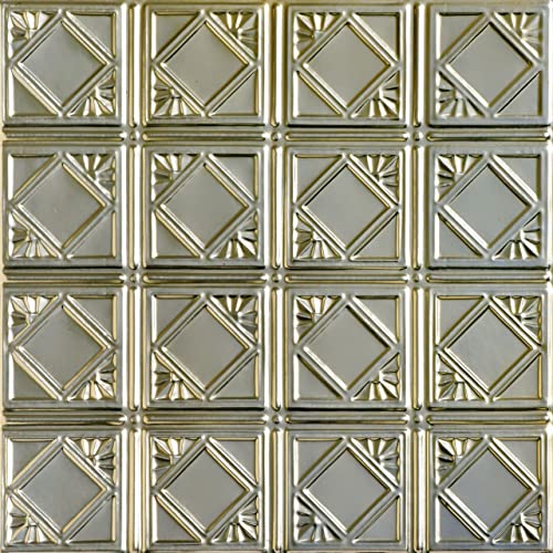 Shanko SKPC207-gn-24x24-N-12 Carnivale Stamped Metal Nail-up Tin Ceiling Tile (48
