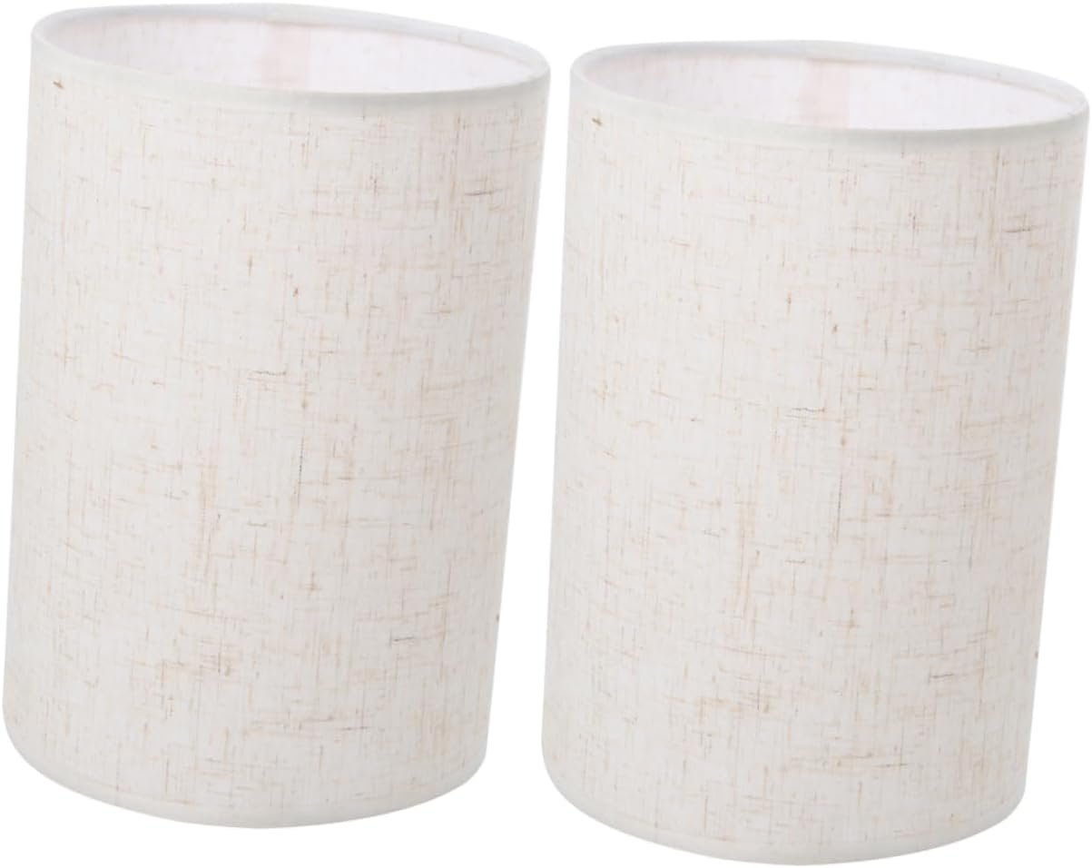 2pcs Buckle round lampshade linen desk lamp lamp shades floor lamp table lamp shade floor lamp shade Linen unique lamp shade replacement Washable