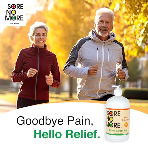Image of Sore No More Warm Arthritis Pain Relief Cream - Targeted Reliever for Back, Neck, Hands & Feet - Soothing & Fast-Acting Formula for Aches and Pains - Non-Greasy with Orange Aroma - 32 oz