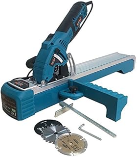 KATSU Compact Circular Saw Plunge Cut with Track Guide Rail 600W 230-240V 7400rpm 85mm 0-45° + Mitre Base + 3 Extra Blades (Diamond, HSS, and TCT) 101788