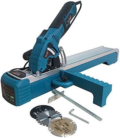 KATSU Compact Circular Saw Plunge Cut with Track Guide Rail 600W 230-240V 7400rpm 85mm 0-45° + Mitre Base + 3 Extra Blades (Diamond, HSS, and TCT) 101788