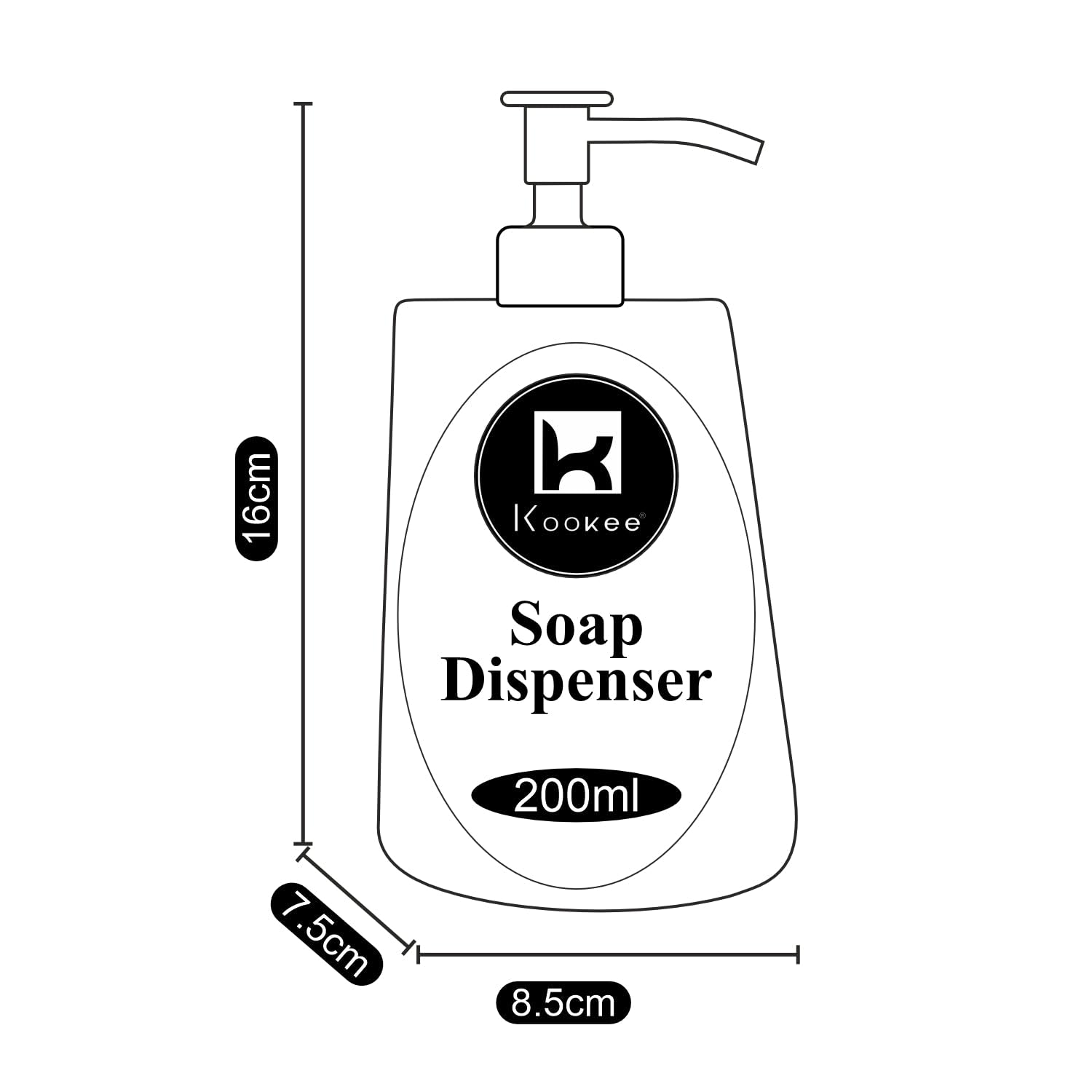 SaSaSa Acrylic Liquid Handwash Soap Dispenser Pump for Bathroom, Hand wash refillable Bottle for Kitchen wash Basin, Set of 1 (9944) 1