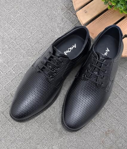 Image of ARAMISH Boy's Genuine Leather Derby Lace Up Formal Shoes