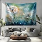 Decoración Casa Tapiz Pared 150x100 cm Arte de Diente de LeóN En Acuarela...