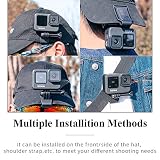 SUREWO Uchwyt do czapki baseballowej klips do szybkiego zwalniania kompatybilny z GoPro Hero 9 8 7 6 5 czarny, DJI Osmo Action, AKASO/Crosstour/Campark i większością kamer akcji