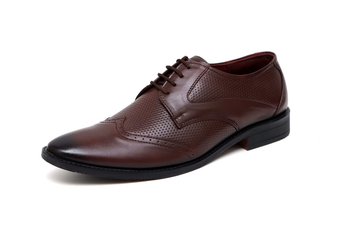 ARAMISH Brown Pure Leather Formal Oxford Shoes for Men - 5 UK (B0C3DHP5T1) Amazon Price History, Amazon Price Tracker